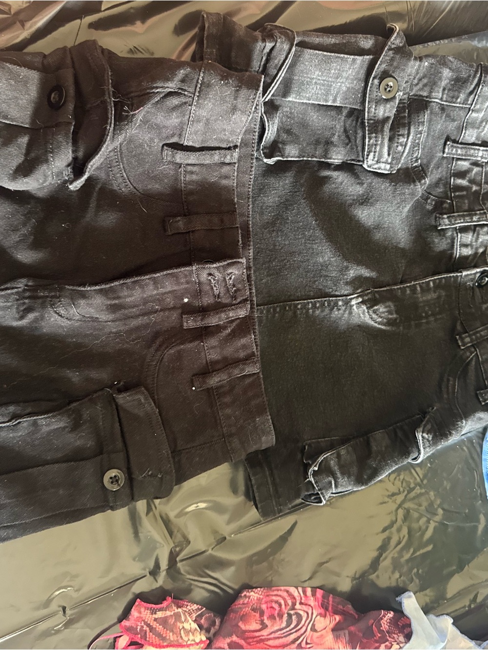 Men's Black Casual Cargo Jeans